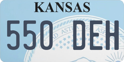 KS license plate 550DEH