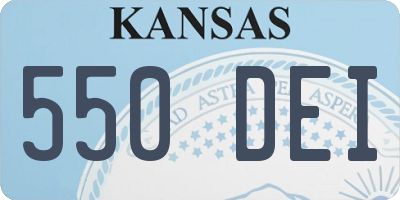 KS license plate 550DEI