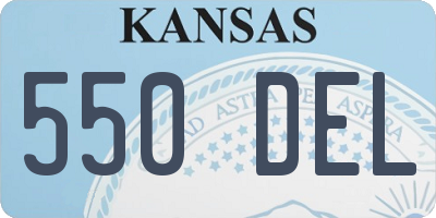 KS license plate 550DEL