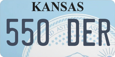 KS license plate 550DER
