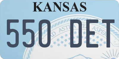 KS license plate 550DET