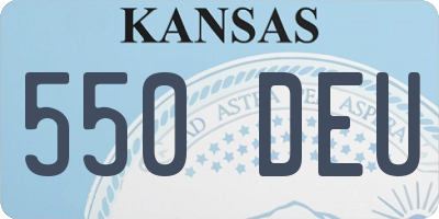 KS license plate 550DEU
