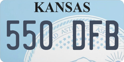 KS license plate 550DFB