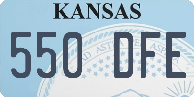 KS license plate 550DFE