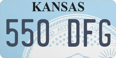 KS license plate 550DFG