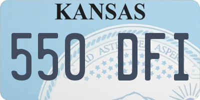 KS license plate 550DFI