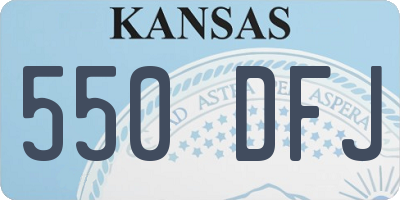 KS license plate 550DFJ