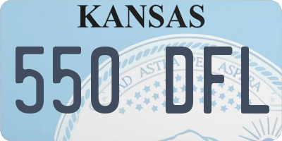 KS license plate 550DFL
