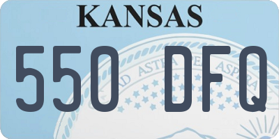 KS license plate 550DFQ