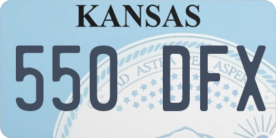 KS license plate 550DFX