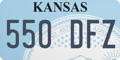 KS license plate 550DFZ