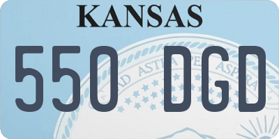 KS license plate 550DGD