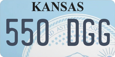 KS license plate 550DGG