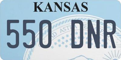 KS license plate 550DNR