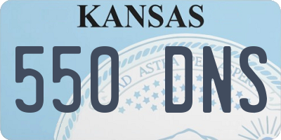 KS license plate 550DNS