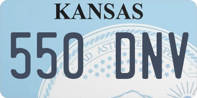 KS license plate 550DNV
