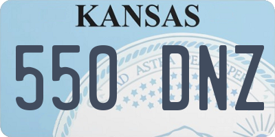 KS license plate 550DNZ