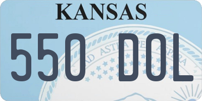 KS license plate 550DOL