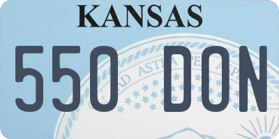 KS license plate 550DON