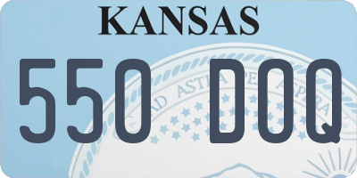 KS license plate 550DOQ