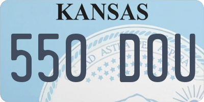 KS license plate 550DOU