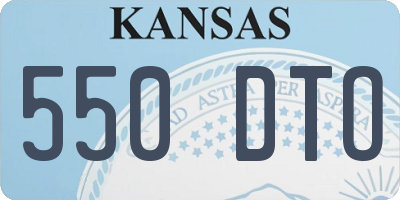 KS license plate 550DTO