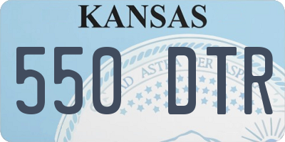 KS license plate 550DTR