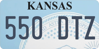 KS license plate 550DTZ