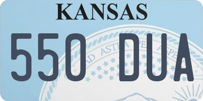 KS license plate 550DUA