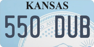 KS license plate 550DUB