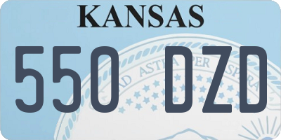 KS license plate 550DZD