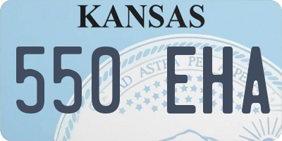 KS license plate 550EHA