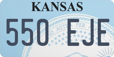 KS license plate 550EJE