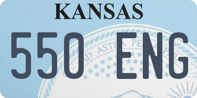 KS license plate 550ENG