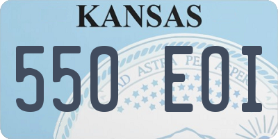 KS license plate 550EOI