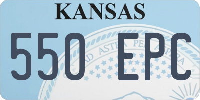 KS license plate 550EPC