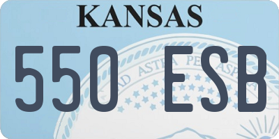 KS license plate 550ESB