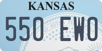 KS license plate 550EWO