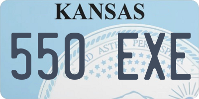 KS license plate 550EXE