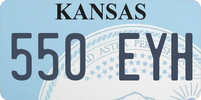 KS license plate 550EYH