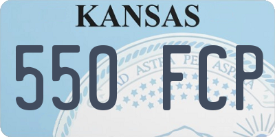 KS license plate 550FCP
