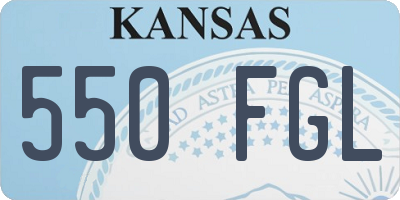 KS license plate 550FGL
