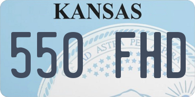 KS license plate 550FHD