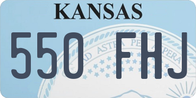 KS license plate 550FHJ