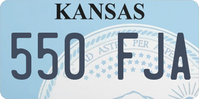 KS license plate 550FJA