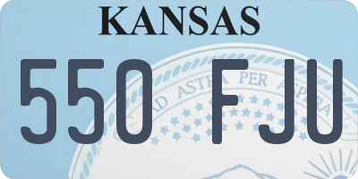 KS license plate 550FJU