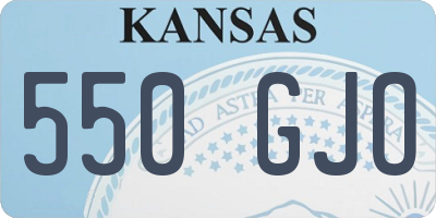 KS license plate 550GJO