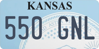 KS license plate 550GNL