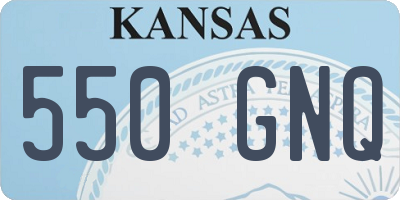 KS license plate 550GNQ