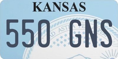 KS license plate 550GNS